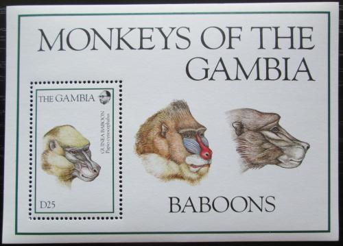 Poštová známka Gambia 1994 Pavián Mi# Block 230 Kat 11€ 