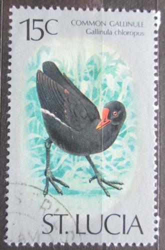Poštová známka Svätá Lucia 1976 Slípka zelenonohá Mi# 388