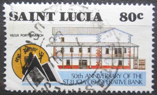 Poštová známka Svätá Lucia 1988 Banka ve Vieux Fort Mi# 920