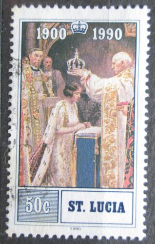 Poštová známka Svätá Lucia 1990 Korunovaèní ceremonie Mi# 979