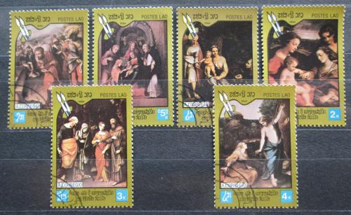 Poštové známky Laos 1984 Umenie, Corregio Mi# 758-63