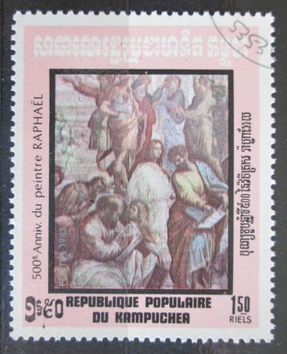 Poštová známka Kambodža 1983 Umenie, Raffael Mi# 484