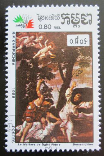 Poštová známka Kambodža 1985 Umenie, Domenichino Mi# 706