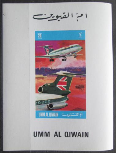 Poštová známka Umm al-Kuvajn 1972 Lietadla spol. BEA Mi# 606 B Block 