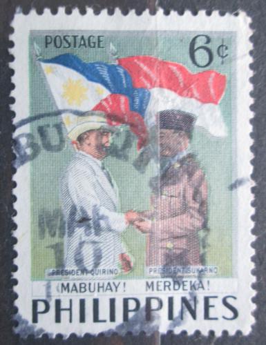 Potov znmka Filipny 1953 Nvtva prezidenta Indonzia Mi# 570