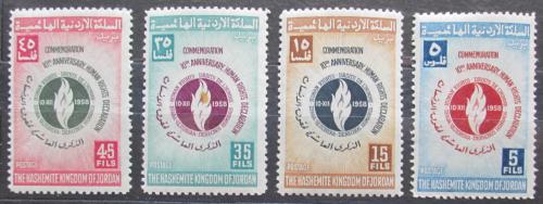 Poštové známky Jordánsko 1958 Deklarace lidských práv Mi# 338-41