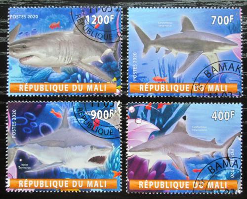 Poštové známky Mali 2020 Žraloky Mi# N/N