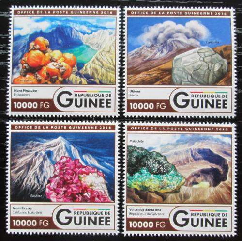 Poštové známky Guinea 2016 Sopky a minerály Mi# 11906-09 Kat 16€