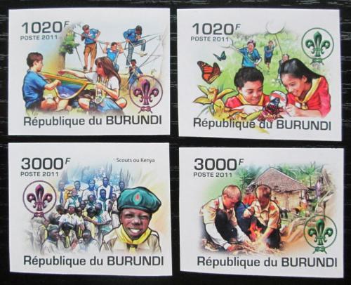 Poštové známky Burundi 2011 Skauti neperf. Mi# 2202-05 B - zväèši� obrázok