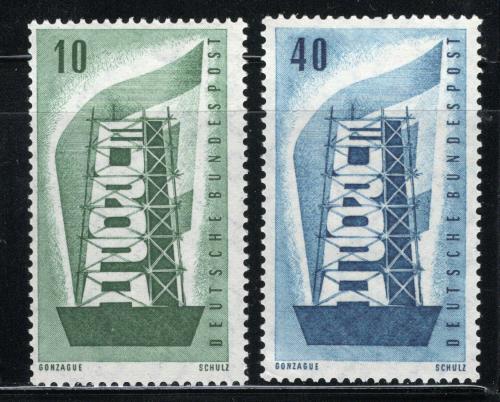 Poštové známky Nemecko 1956 Európa CEPT Mi# 241-42 Kat 10€