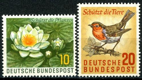 Poštové známky Nemecko 1957 Ochrana pøírody Mi# 274-75