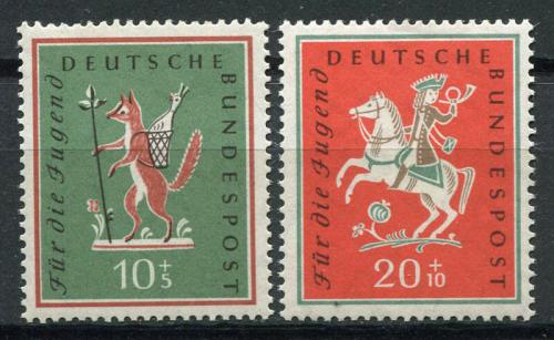 Poštové známky Nemecko 1958 ¼udové písnì Mi# 286-87 Kat 5.50€ 
