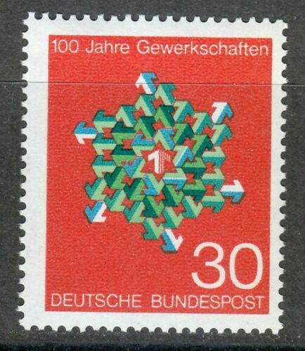 Poštová známka Nemecko 1968 Odbory, 100. výroèie Mi# 570