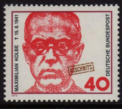 Poštová známka Nemecko 1973 Páter Kolbe Mi# 771