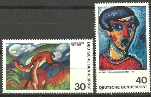 Poštové známky Nemecko 1974 Umenie Mi# 798-99