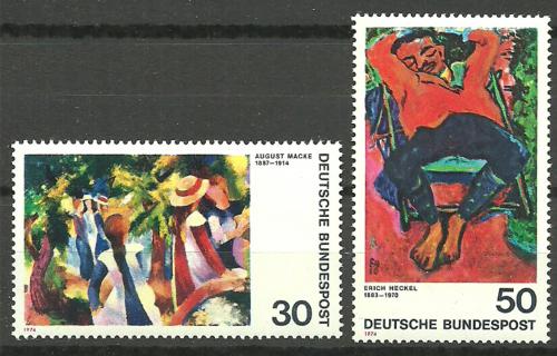 Poštové známky Nemecko 1974 Umenie Mi# 816-17 
