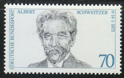 Poštová známka Nemecko 1975 Dr. Albert Schweitzer Mi# 830
