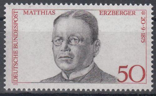 Poštová známka Nemecko 1975 Matthias Erzberger, politik Mi# 865