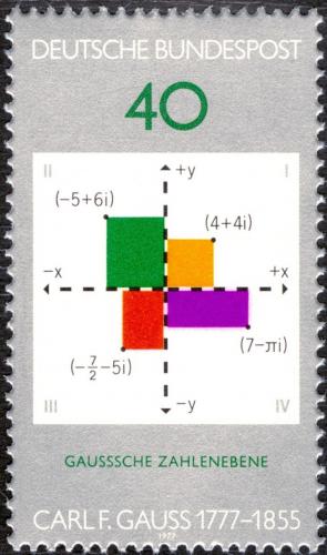Poštová známka Nemecko 1977 Carl Friedrich Gauß Mi# 928