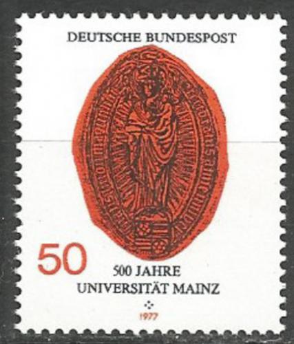 Poštová známka Nemecko 1977 Peèe� Míšeòské univerzity Mi# 938
