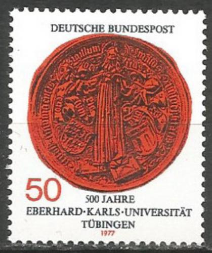 Poštová známka Nemecko 1977 Peèe� Univerzity Tübingen Mi# 946