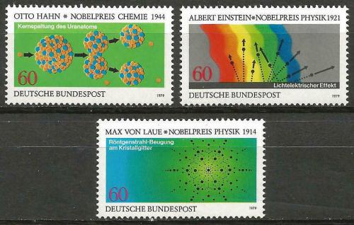Poštové známky Nemecko 1979 Fyzika a chemie Mi# 1019-21 Kat 4€ 