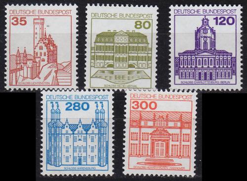 Poštové známky Nemecko 1982 Hrady a zámky Mi# 1139-43 Kat 13€