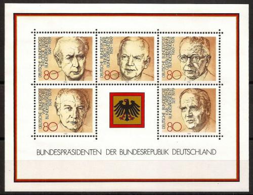 Poštové známky Nemecko 1982 Prezidenti Mi# 1156-60 Kat 6.50€