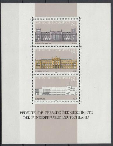 Poštové známky Nemecko 1986 Významné budovy Mi# Block 20 Kat 5€