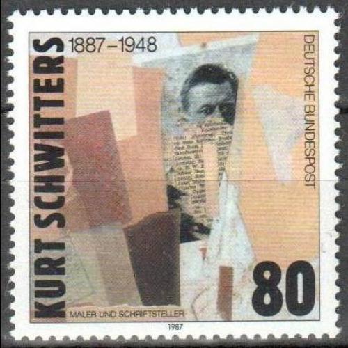 Poštová známka Nemecko 1987 Koláž, Kurt Schwitters Mi# 1326