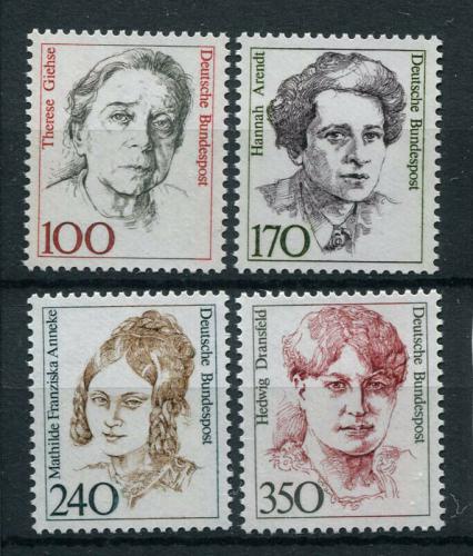 Poštové známky Nemecko 1988 Slavné ženy Mi# 1390-93 Kat 13€