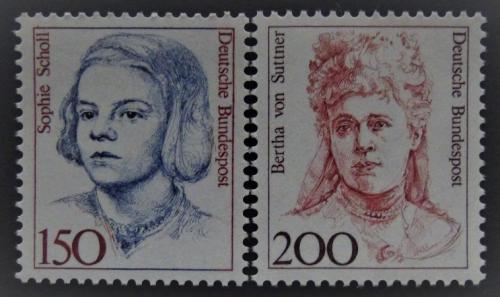 Poštové známky Nemecko 1991 Slavné ženy Mi# 1497-98 Kat 6€