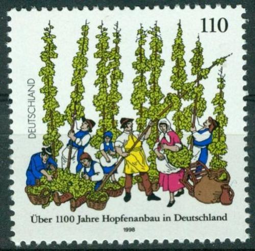 Poštová známka Nemecko 1998 Pìstovaní chmele, 1100. výroèie Mi# 1999