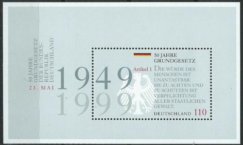 Poštová známka Nemecko 1999 Ústava, 50. výroèie Mi# Block 48