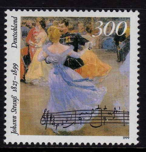 Poštová známka Nemecko 1999 Johann Strauß, skladatel Mi# 2061