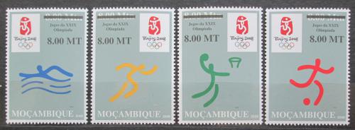 Poštové známky Mozambik 2008 LOH Peking pretlaè Mi# 3075-78