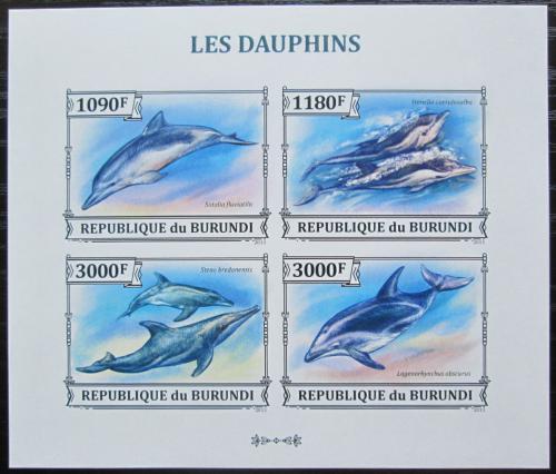 Poštové známky Burundi 2013 Delfíny neperf. Mi# 3293-96 B
