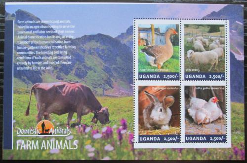Poštové známky Uganda 2014 Hospodárské zvierata Mi# 3290-93 Kat 12€ 