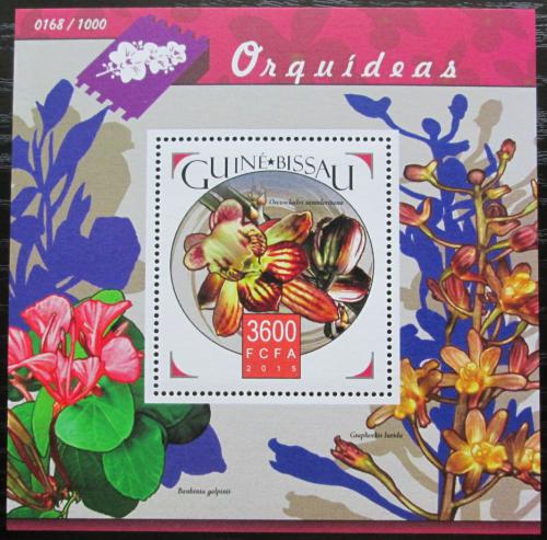 Poštová známka Guinea-Bissau 2015 Orchideje Mi# Block 1446 Kat 13.50€