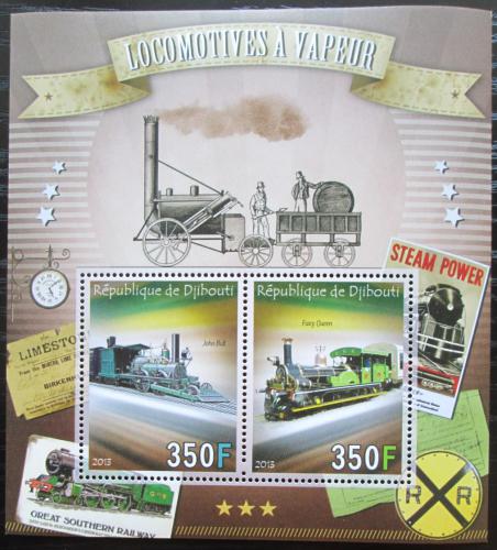 Poštové známky Džibutsko 2013 Parní lokomotívy Mi# Mi# N/N