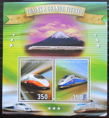 Poštové známky Džibutsko 2013 Moderní lokomotívy Mi# Mi# N/N