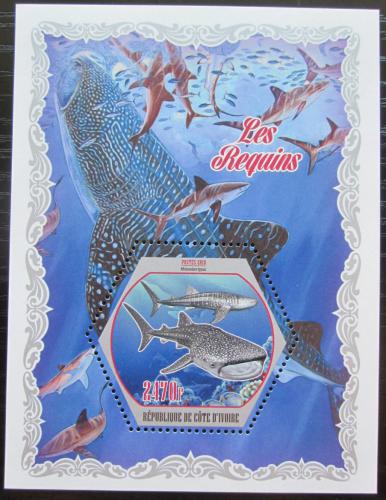 Poštová známka Pobrežie Slonoviny 2018 Žraloky Mi# Mi# N/N