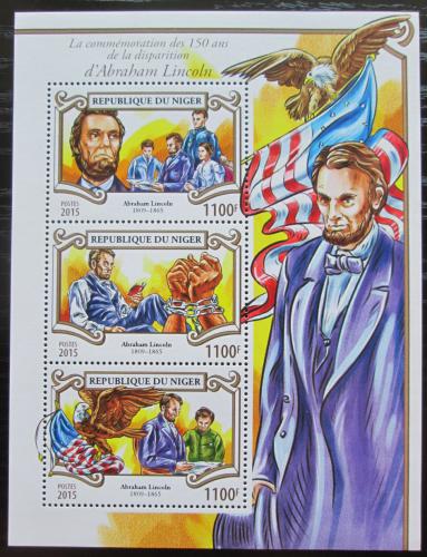 Potov znmky Niger 2015 Abraham Lincoln Mi# Mi# 3558-60 Kat 13