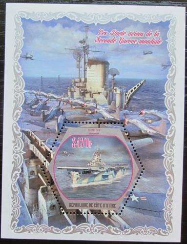 Poštová známka Pobrežie Slonoviny 2018 Váleèné lode Mi# Mi# N/N