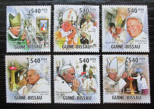 Potov znmky Guinea-Bissau 2011 Pape Jan Pavel II. Mi# 5361-66 Kat 14 - zvi obrzok