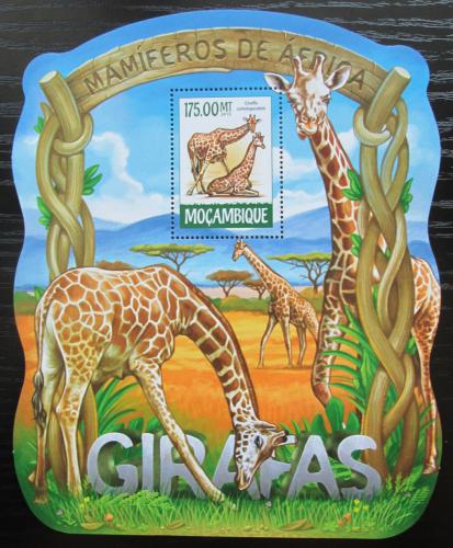 Poštová známka Mozambik 2015 Žirafy Mi# Block 1032 Kat 10€