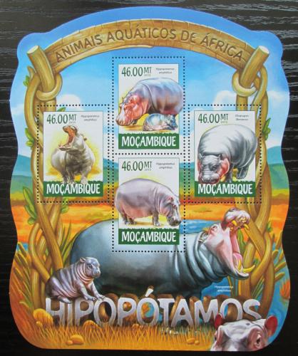 Poštové známky Mozambik 2015 Hrochy Mi# 7944-47 Kat 10€
