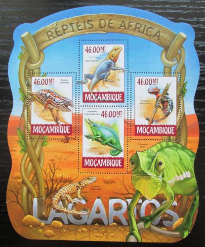 Poštové známky Mozambik 2015 Jašterice Mi# 7894-97 Kat 10€