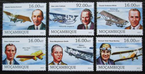 Potov znmky Mozambik 2013 Lietadla a letci Mi# 6567-72 Kat 10