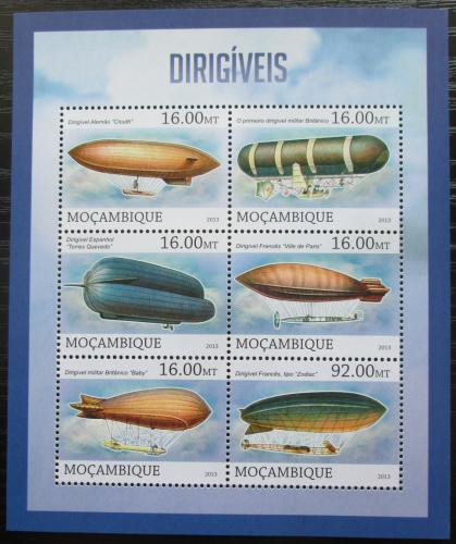 Poštové známky Mozambik 2013 Vzducholode Mi# 6574-79 Kat 10€ 